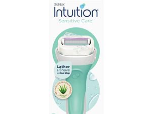 Schick Intuition Razors for Women with Sensitive Skin | 1 Razor & 2 Intuition Razor Blades Refill with Organic Aloe