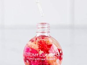 Blossom Scented Cuticle Oil (0.42 oz) infused with REAL flowers - made in USA (Strawberry)
