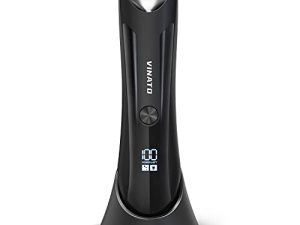 Electric Body Hair Trimmer Shaver - VINATO Waterproof Groin Hair Trimmer for Men Ball Shaver USB Recharge Dock Body Grooming Kit Replaceable Ceramic Blade Male Hygiene Razor - 90 Mins Battery Life