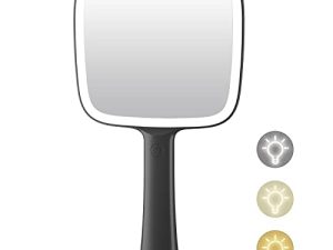 Portable Lighted Makeup Mirror with 3 Light Color & Dimmable