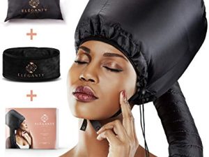 Eleganty Soft Bonnet Hood Hairdryer Attachment with Headband that Reduces Heat Around Ears and Neck to Enjoy Long Sessions - Used for Hair Styling