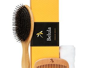 Premium Boar Bristle Hair Brush for Thick Hair Set. Hairbrush for Women With Thick