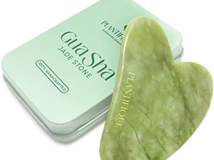 Gua Sha Facial Tools by Plantifique - Anti Aging GuaSha Massage Tool - Jawline Sculptor - GuaSha Tool for Face - Face Sculpting Tool for Your Skincare Routine - Jade Gua Sha