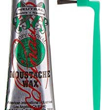 Clubman Moustache Wax with Brush/Comb Neutral
