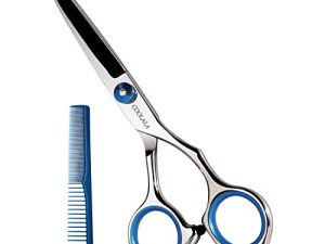 COOLALA Stainless Steel Hair Cutting Scissors 6.5 Inch Hairdressing Razor Shears Professional Salon Barber Haircut Scissors