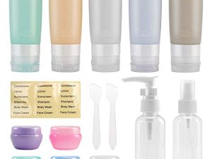 Beveetio Travel Bottles TSA Approved 15 Pack