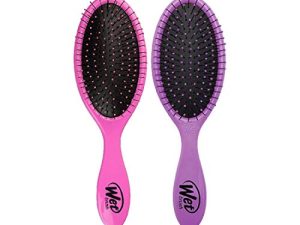 Wet Brush Original Detangler Hair Brush - Pink And Purple - Exclusive Ultra-soft IntelliFlex Bristles - Glide Through Tangles With Ease For All Hair Types - For Women