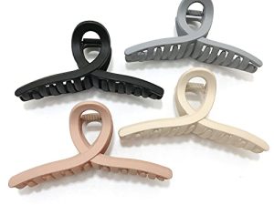 Nalodu 4.3 Inch Hair Claw Clips Large No Slip Big Matte Jaw Butterfly Clip for Thin Fine Thick Hair Women and Girls