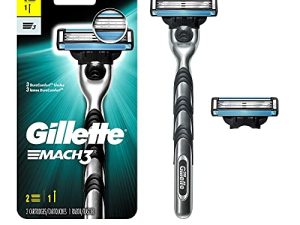 Gillette Mach3 Mens Razor with 1 Handle and 2 Razor Blade Refills
