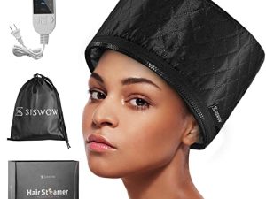 Heat Cap For Deep Conditioning - Hair Steamer For Natural Hair Home Use w/10-level Heats Up Quickly