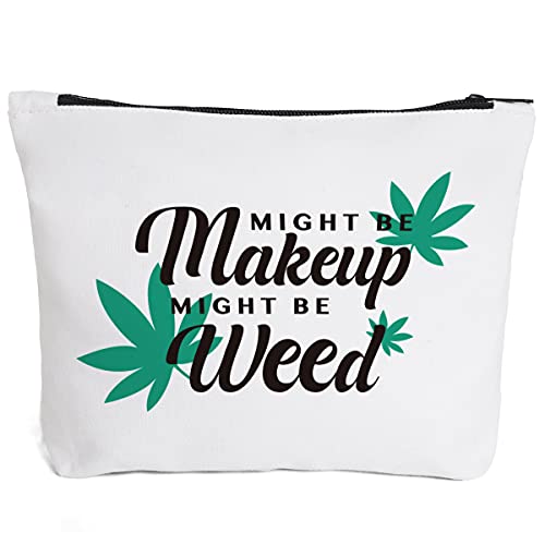 Fokongna Funny Leaf Makeup Cosmetic Bag Fokongna Zipper Pouch | Might Be Makeup Might Be Cosmetic Travel Bag Toiletry Make-Up Case Multifunction Pouch Gifts for Women Stoner Friend Fokongna Funny Leaf Makeup Cosmetic Bag Fokongna Zipper Pouch | Might Be Makeup Might Be Cosmetic Travel Bag Toiletry Make-Up Case Multifunction Pouch Gifts for Women Stoner Friend