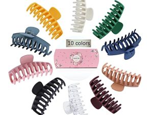 10 Colors Hair Claw Clips 4 Inch Matte Nonslip Large Hair Clips For Women Thick and Thin Hair Large Strong Hold Claw Clips For Thick Hair Strong Hold Hair Accessories for Women Trendy Jaw Hair Clips.