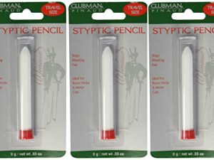Clubman Pinaud Styptic Pencil Travel Size .33 oz (Pack of 3)
