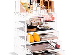 Sorbus Clear Cosmetic Makeup Organizer - Make Up & Jewelry Storage