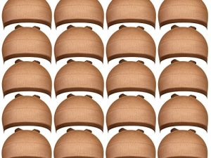 Teenitor 20 Pack Brown Stocking Cap Stretchy Nylon Wig Caps