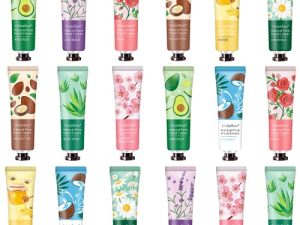 18 Pack Hand Cream Gift Set Bulk Small Hand Lotion for Dry Cracked Hands