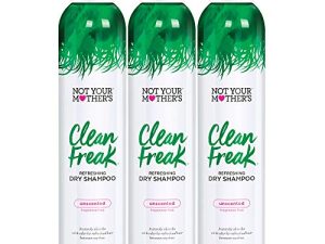 Not Your Mother's Clean Freak Unscented Dry Shampoo (3-Pack) - 7 oz - Refreshing Dry Shampoo - Instantly Absorbs Oil for Refreshed Hair