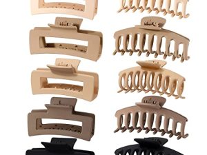 10 Pack 4.4" Large Hair Clips