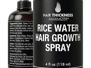 Rice Water Hair Growth Spray. Vegan Hair Thickening Moisturizing