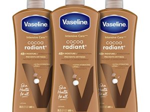 Vaseline Intensive Care Body Lotion for Dry Skin Cocoa Radiant Lotion Made with Ultra-Hydrating Lipids and Pure Cocoa Butter for a Long-Lasting