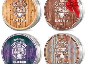 Viking Revolution 4 Beard Balm Variety Pack (1oz Each)- Sandalwood