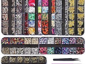 Artdone 9 boxes Nail Rhinestones